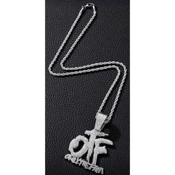 OTF (Chain)-(Silver)-(Hip Hop)-(New)-(Zirconia)-$40.00 - Picture 3 of 7